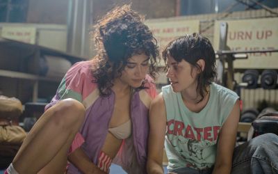 Katy O’Brian, left, and Kristen Stewart shine in the lead roles of "Love Lies Bleeding."